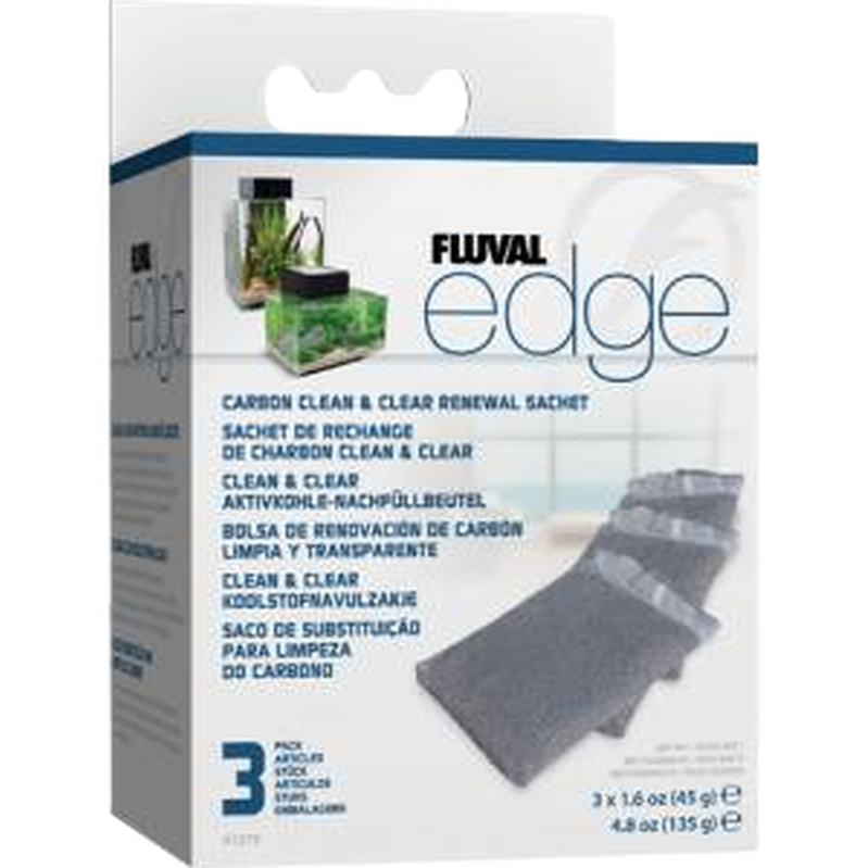 Fluval Edge kullfilter svart 3-pakning