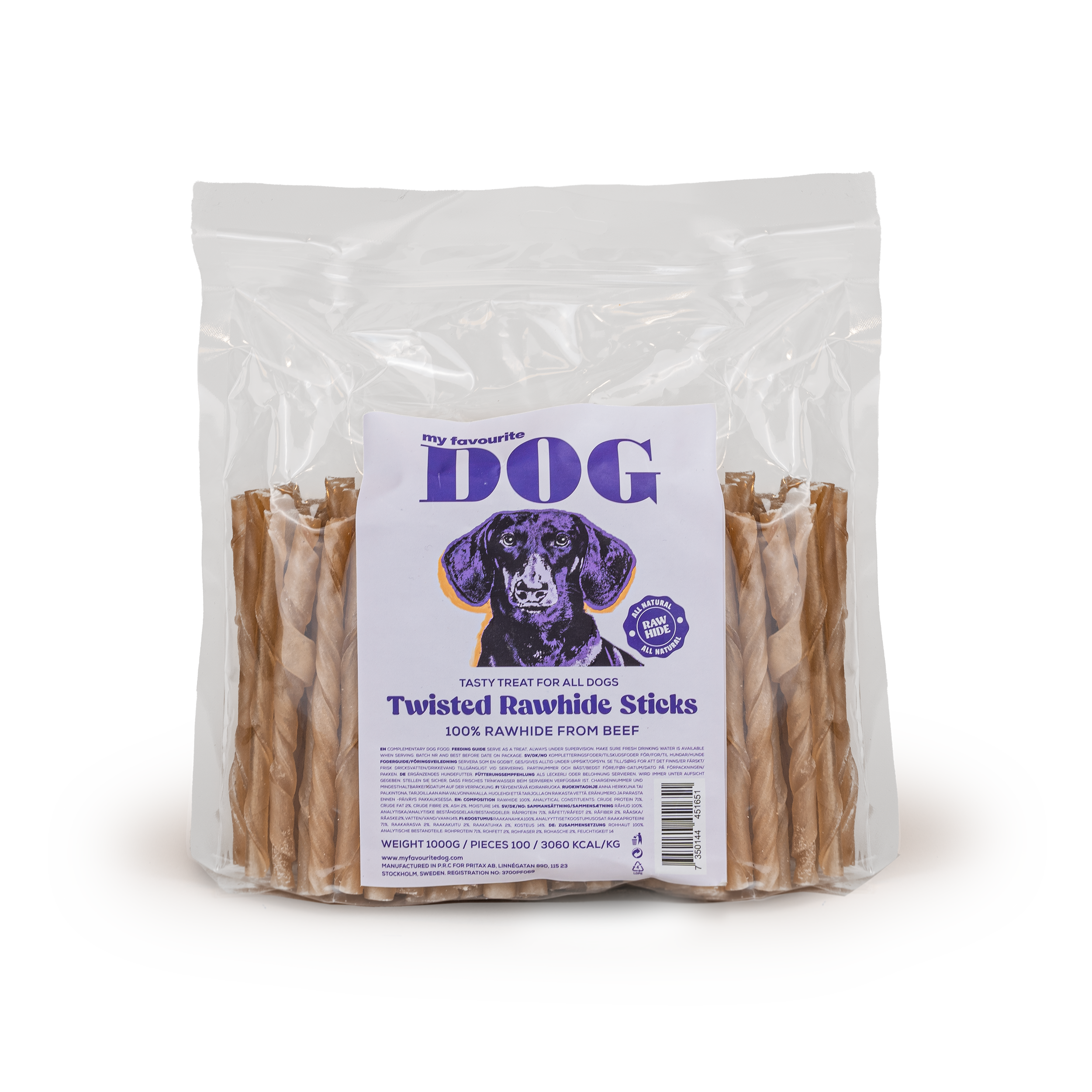 My favourite DOG Tvunnet skinnpinner - naturell