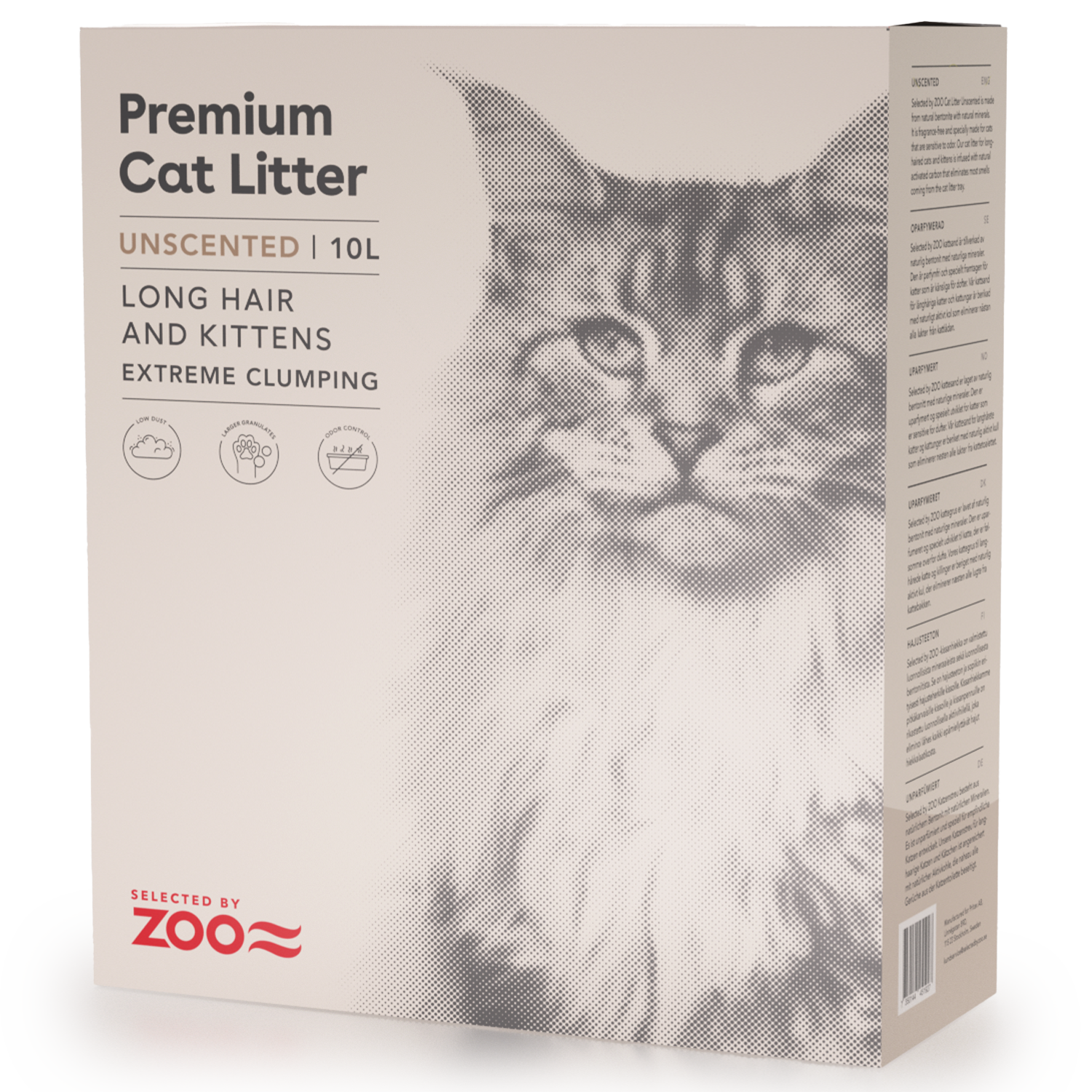 Selected by ZOO Kattesand uparfymert Langhår & Kattunge