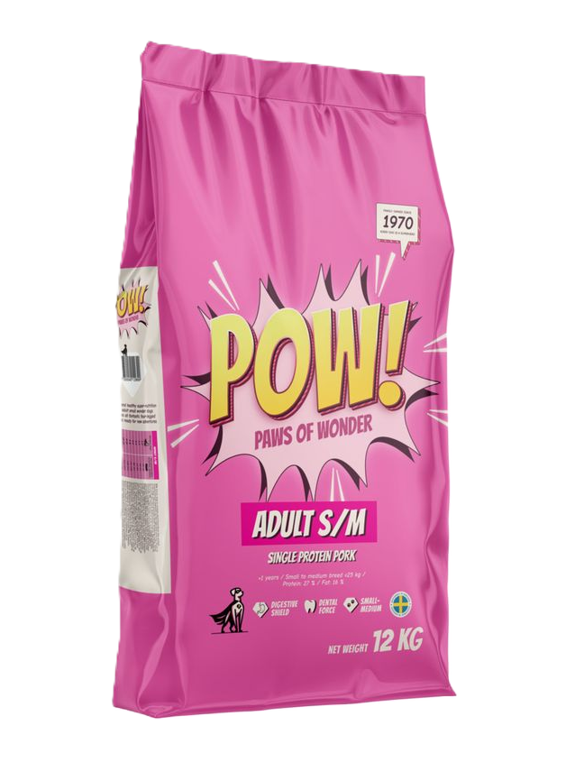 POW! Hund Adult Small / Medium Svinekjøtt