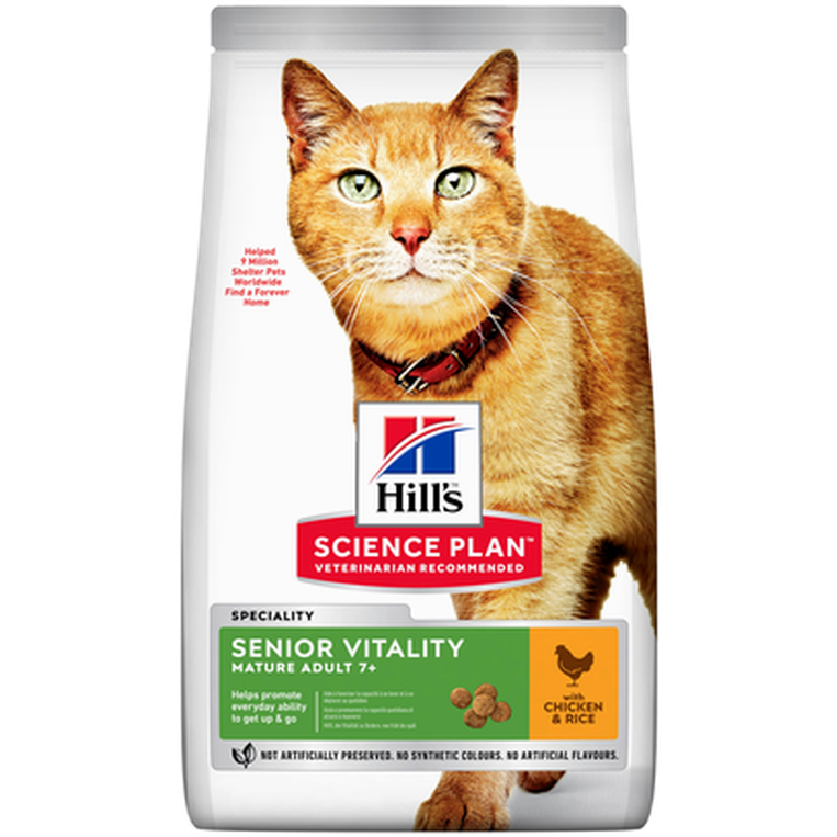 Senior Vitality Adult 7+ Chicken & Rice - Dry Cat Food 1,5 kg