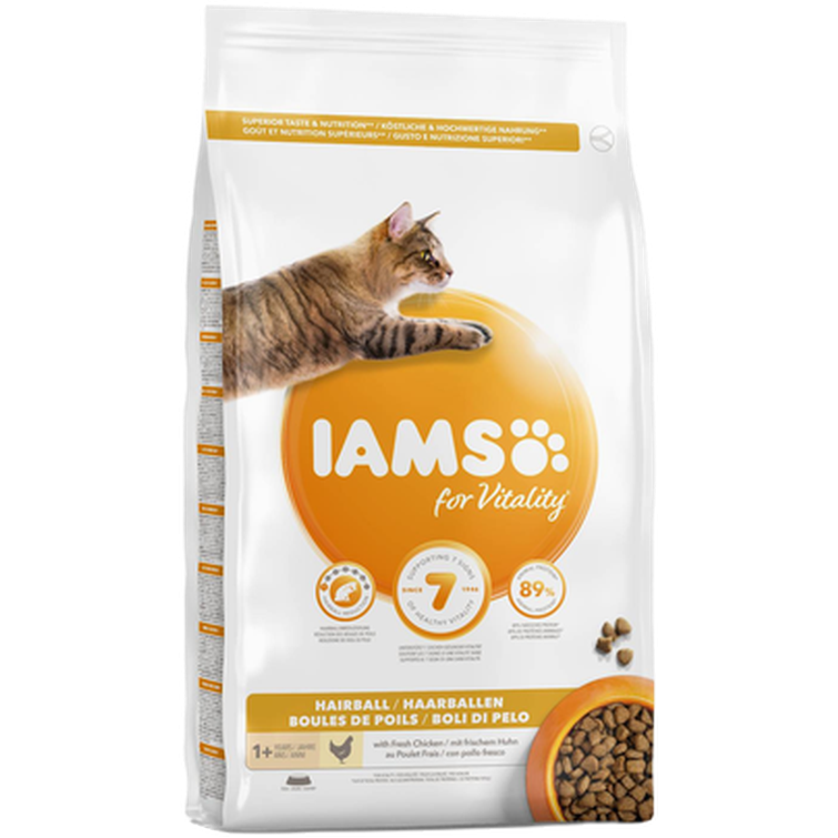 Iams Cat Adult Hairball Succulent Roast Chicken Orange 10 kg