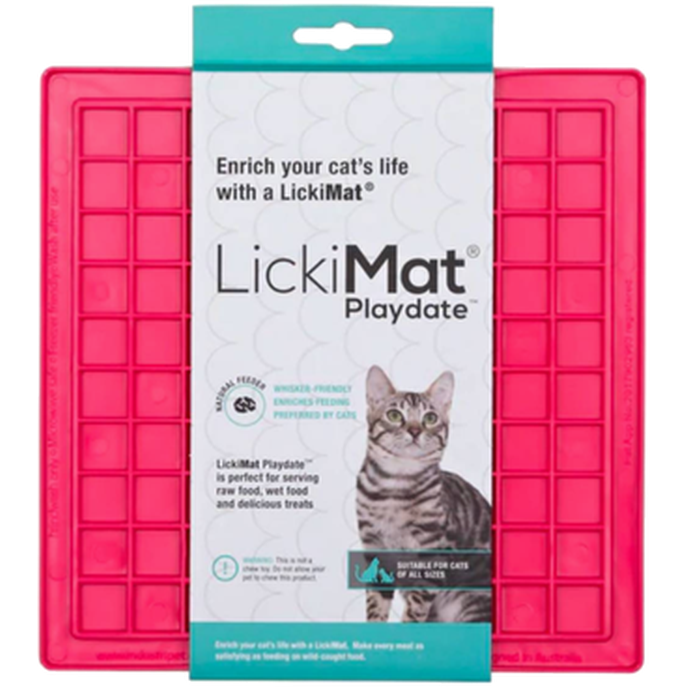 LickiMat - Cat Classic Playdate Pink 20 x 20 cm - Katt - MatplassenPetXL