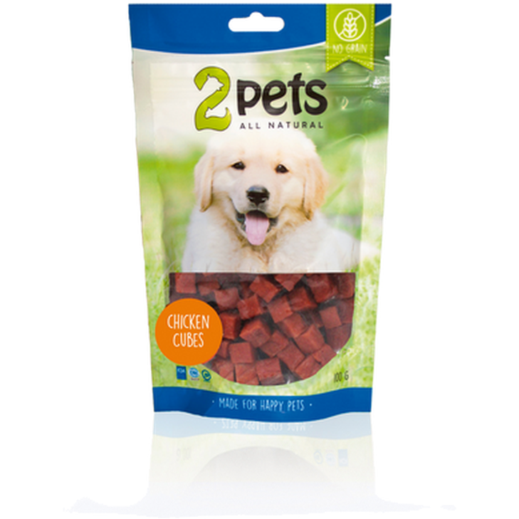 2 pets Dogsnack kyllingbiter 100 g