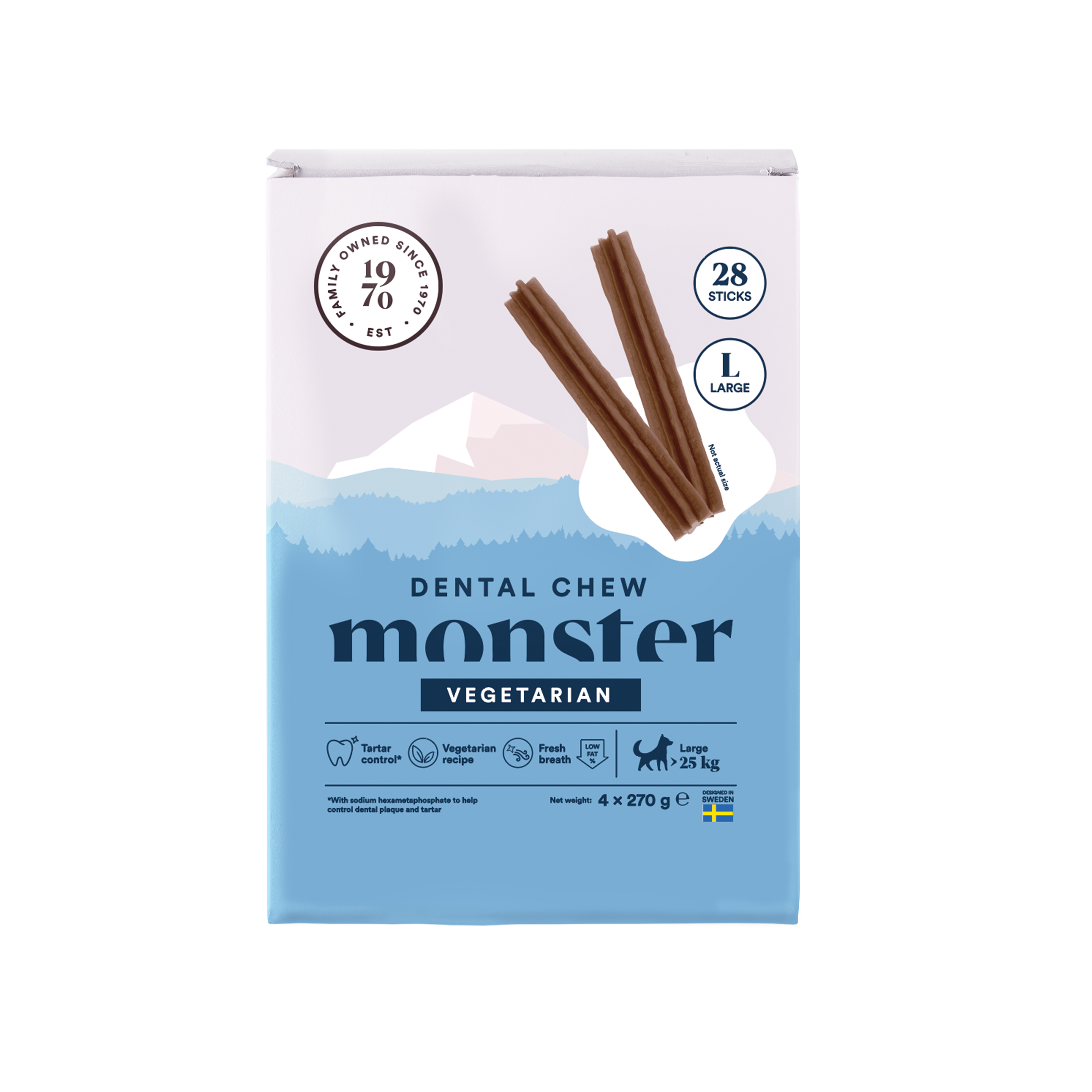 Monster Pet Food Dog Dental Chew Vegetarian Month