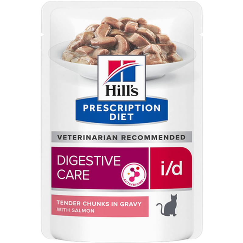 Hill's Prescription Diet Feline i/d Digestive Care Salmon Pouch 12x85g
