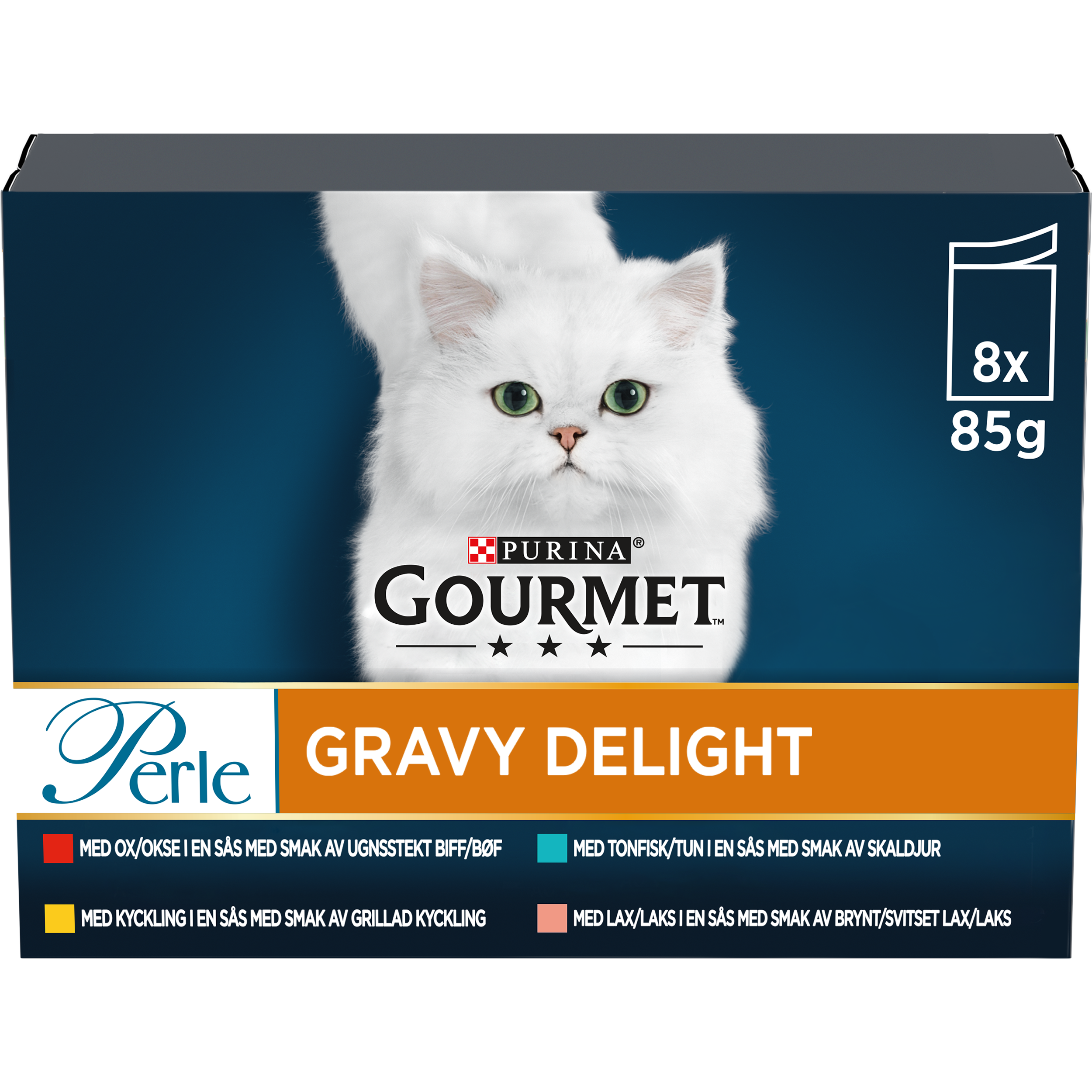 Perle Gravy Delight 85 g x 8 stk.