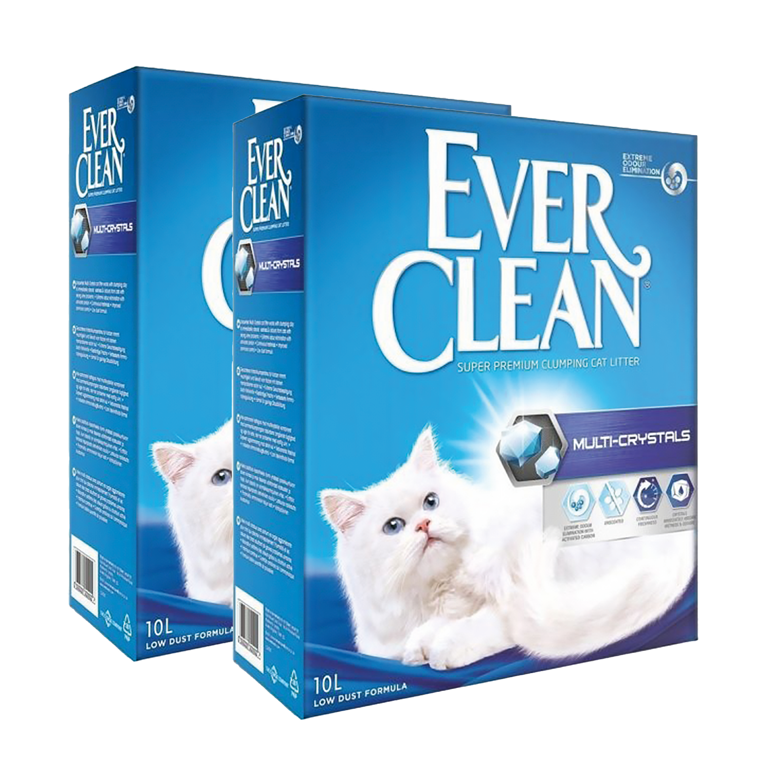 Ever Clean - Multi-Crystals - Cat Litter 10 L x 2 - Katt - Toalett og kattesandPetXL