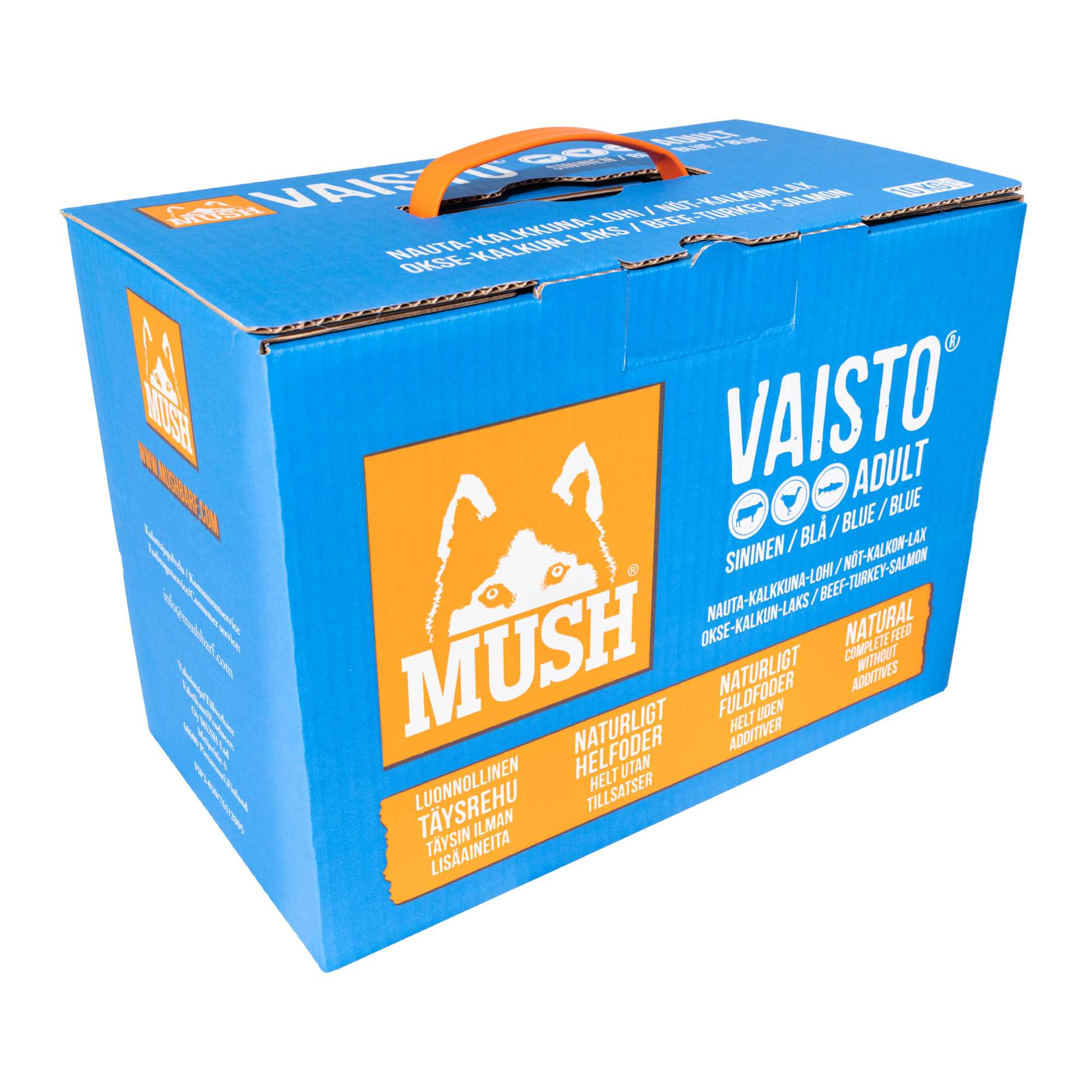 Vaisto Nöt-Kalkon-Lax Blå 10 kg - Block