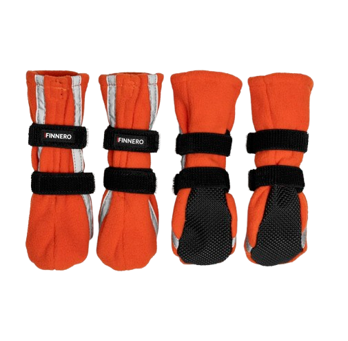 Hundesko Halla med refleks 4-pakning Oransje