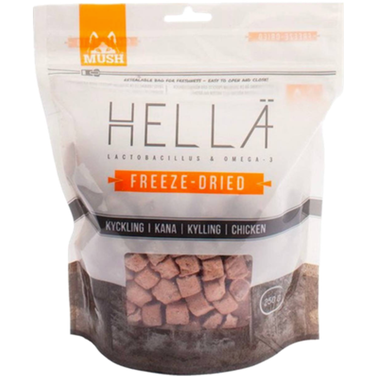 Mush Hellä Frysetørket kylling brun 250g