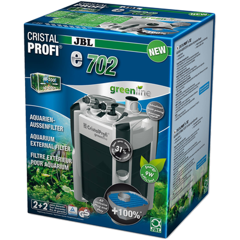 JBL - CristalProfi e702 Greenline External Filter 700L/h 700 l/h - Fisk - Pumper og filterPetXL