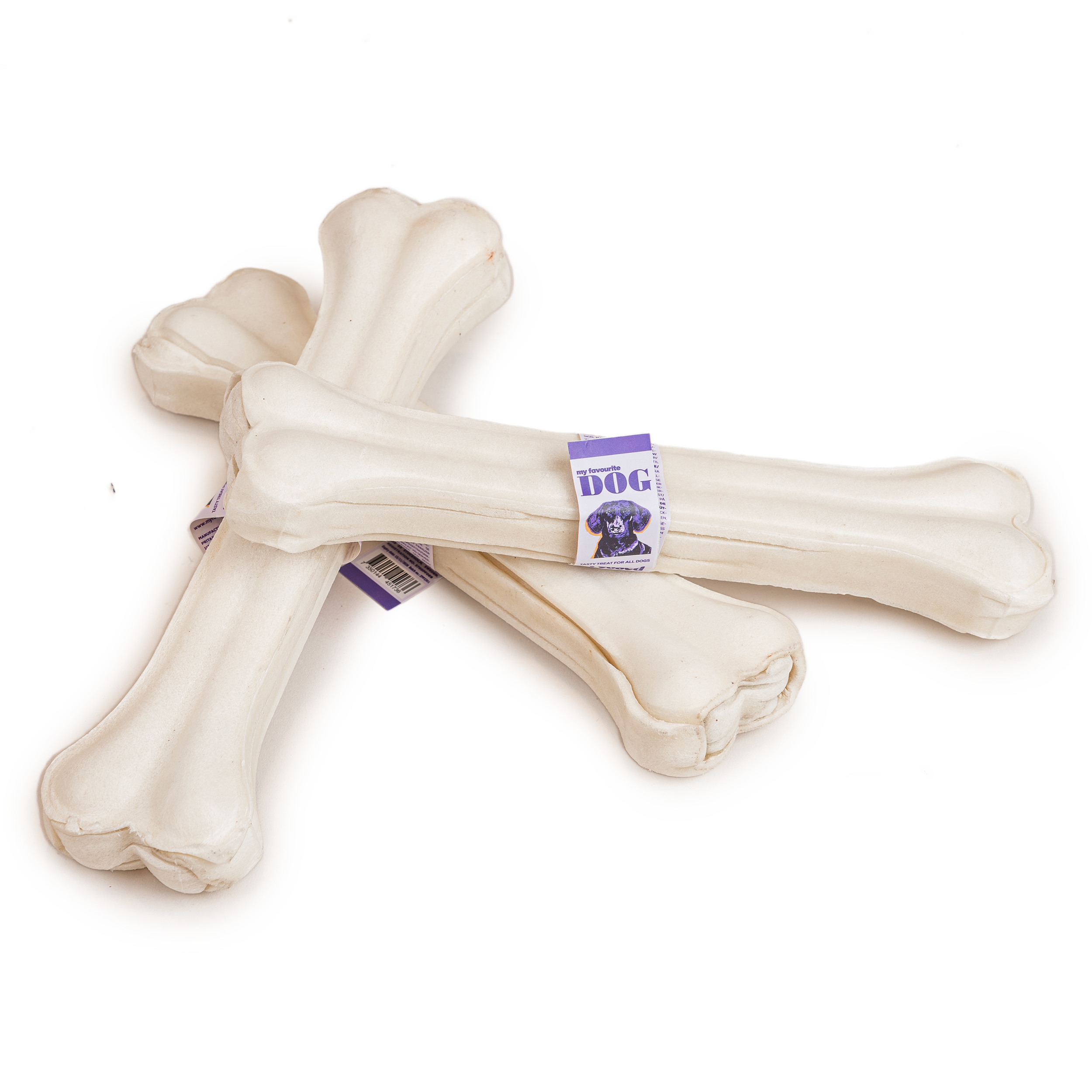 Tyggebein av presset råhud 26 cm