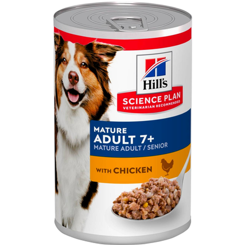 Mature Adult 7+ Savory Chicken Canned - Wet Dog Food 370 g x 12