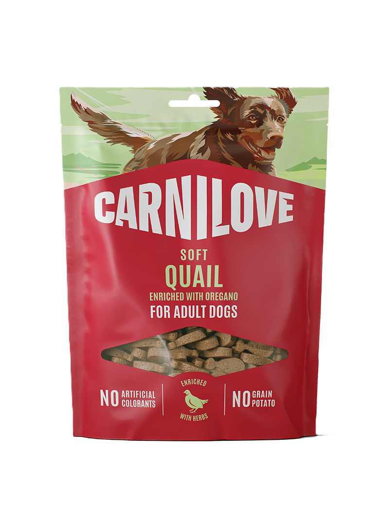 Carnilove Dog Soft Snack Quail enriched with Oregano 200g