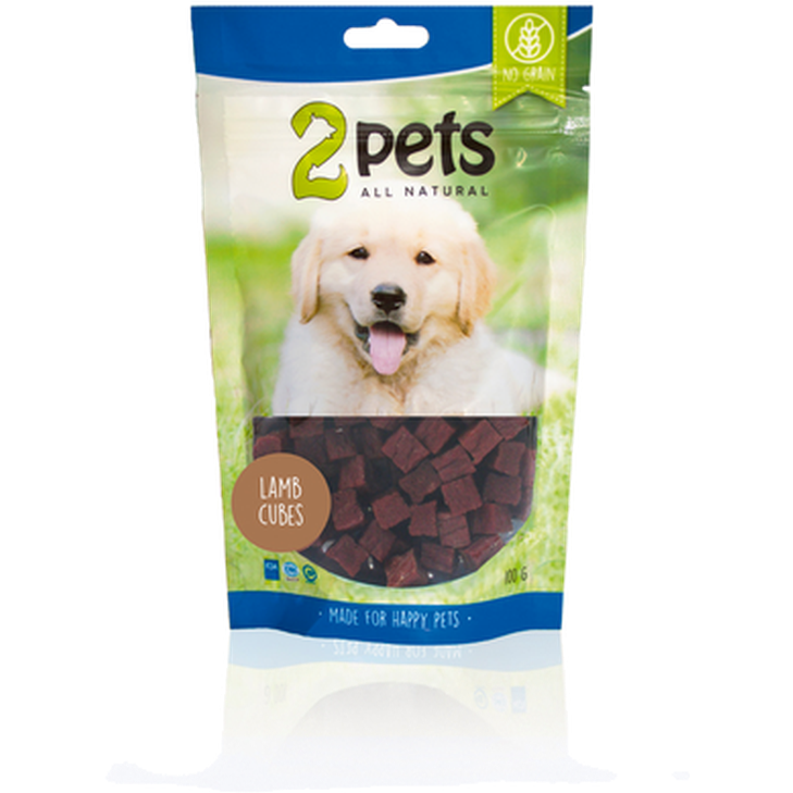 2 pets Dogsnack Lamb Cubes 100 g