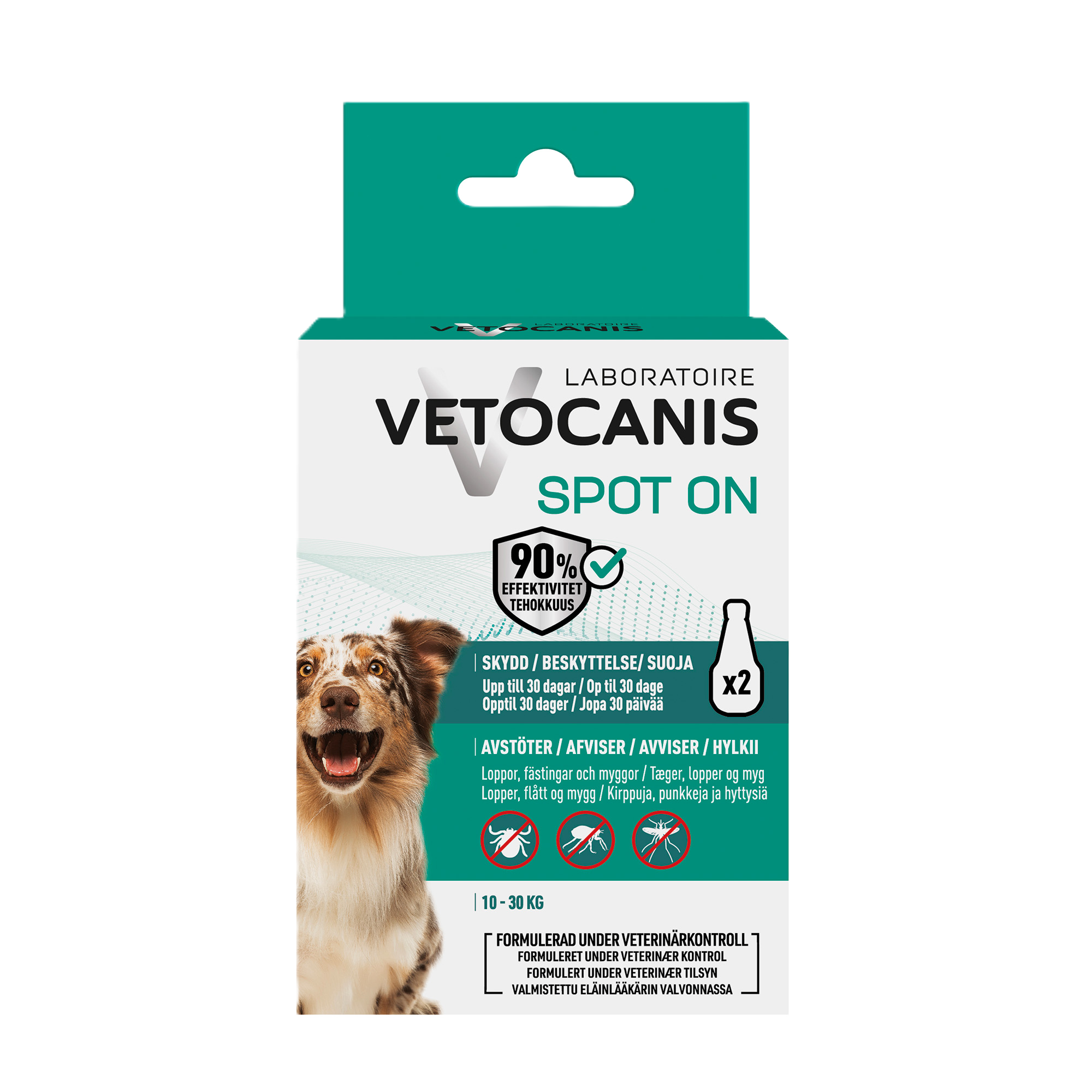 Vetocanis Anti-parasit Spot on Hund M, 2 x 3 ml