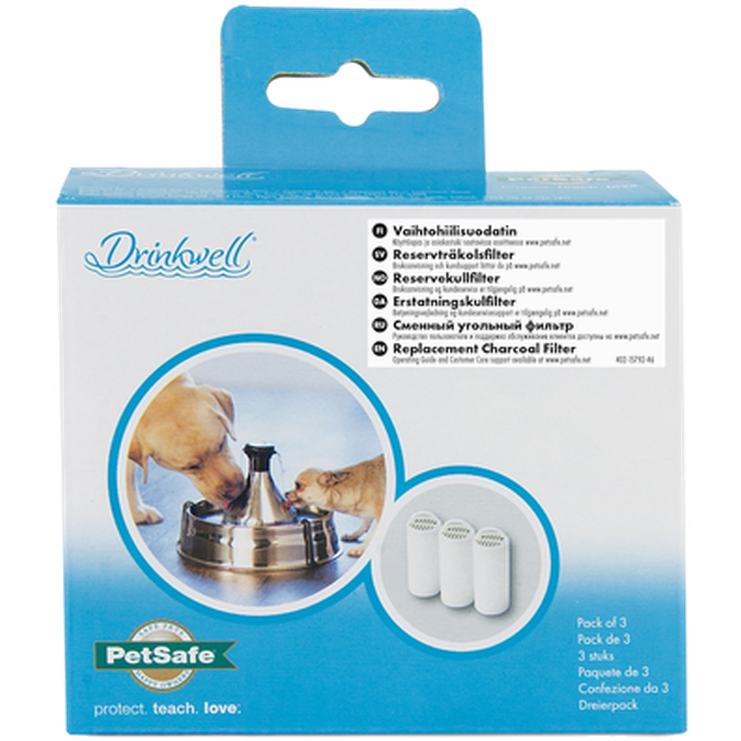 Drinkwell 360 Pet Fountain erstatningskullfilter hvit 3-pk.