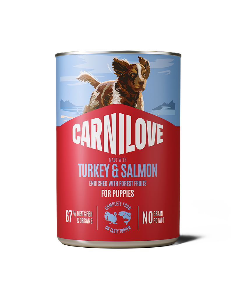 Dog Can Paté Salmon & Turkey for Puppies
