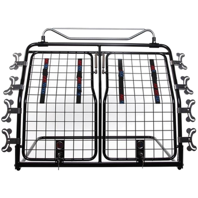ArtFex Hundegrind Modell 2 Dobbel Svart - 10007 - 90x75 cm
