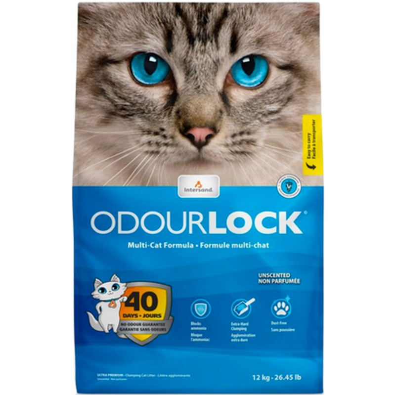 Intersand Classic - Intersand Odour Lock Oparfymerad - Cat Litter Blue 12 kg - Katt - Toalett og kattesandPetXL