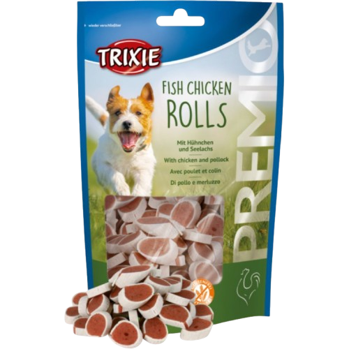 Trixie Hundesnacks Rolls Kylling & Laks Light 75 g
