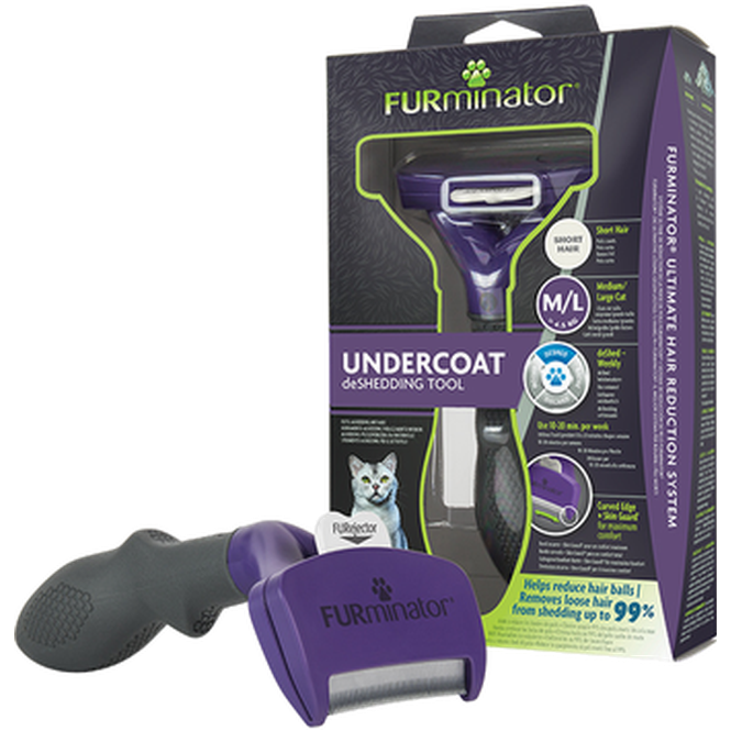 Underpelsfjerningsverktøy for katter med kort hår Medium/Large