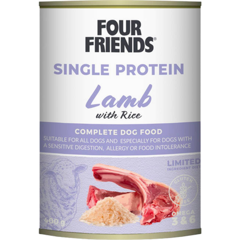 Hund Single Protein Lam & Ris 400 g
