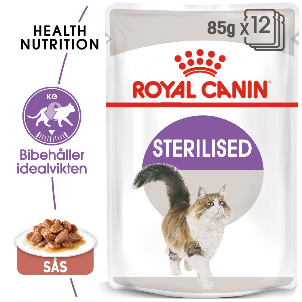 Feline Wet Sterilised Gravy 85 g x 12 stk - porsjonsposer