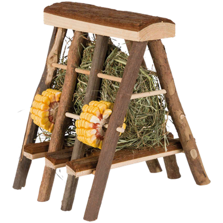 Trixie Pure Nature høystativ og frøringer brun 17 x 20 x 17 cm