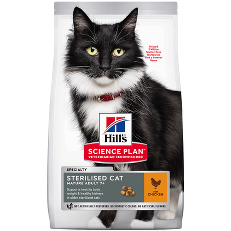 Hills SP Feline Mature 7+ Sterilised Chicken 10 kg