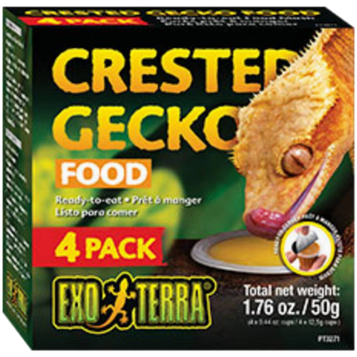 Exoterra - Crested Gecko Food - Ready-To-Eat Food Mash 4-pakning 50g - Reptil - ReptilfôrPetXL