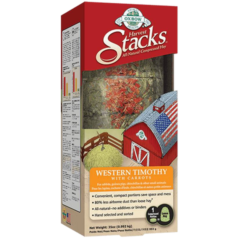 Oxbow Harvest Stack timotei med gulrøtter 0,99 kg