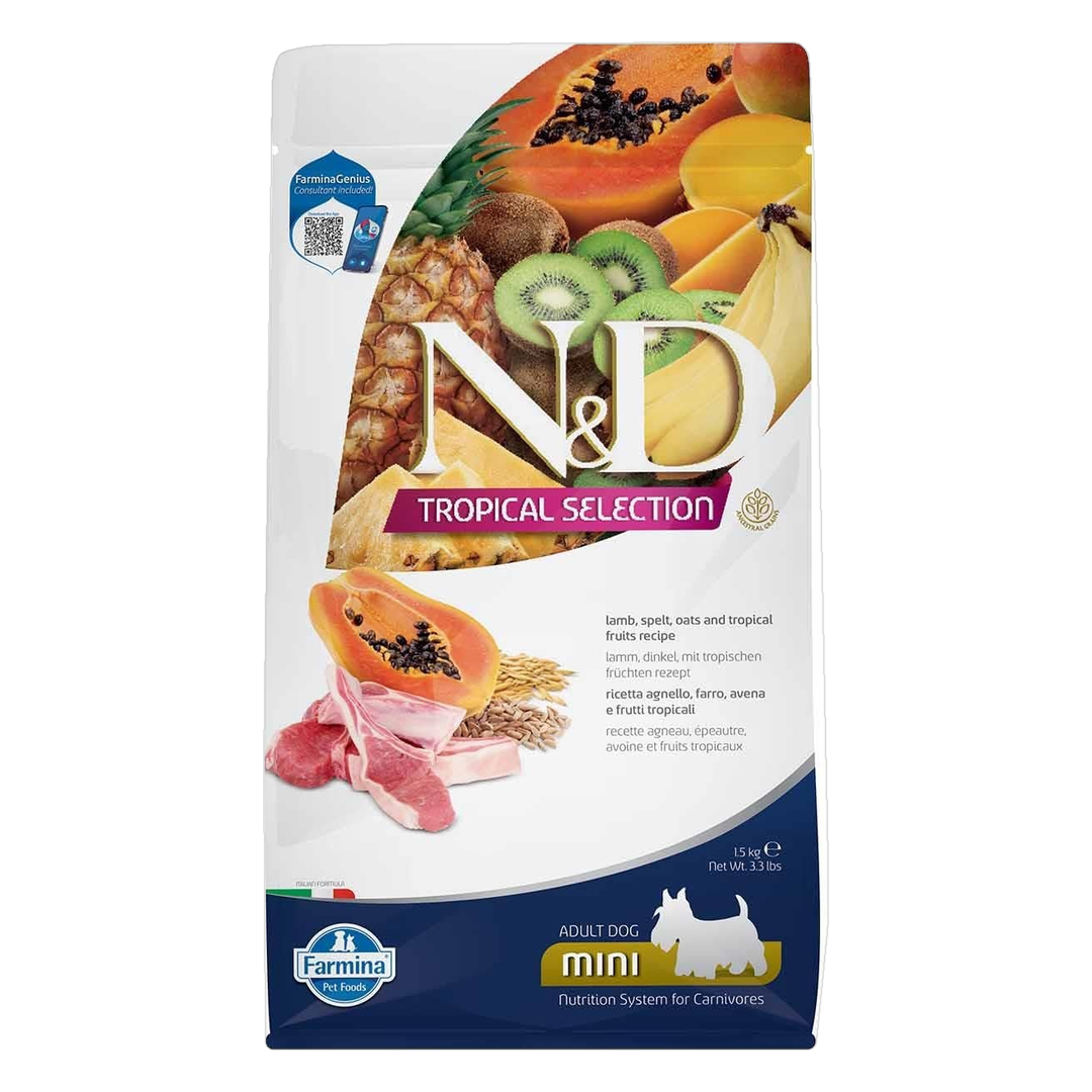 Farmina Farmina N&D Tropical Selection Tørrfôr Adult Mini Lam 1,5 kg