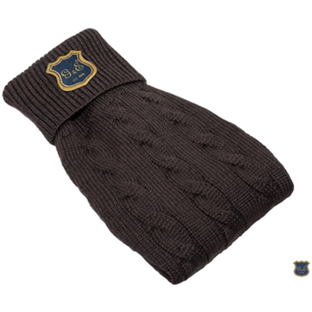 Gustaf och Evita Hundegenser/cardigan Strikket Brun 20 cm