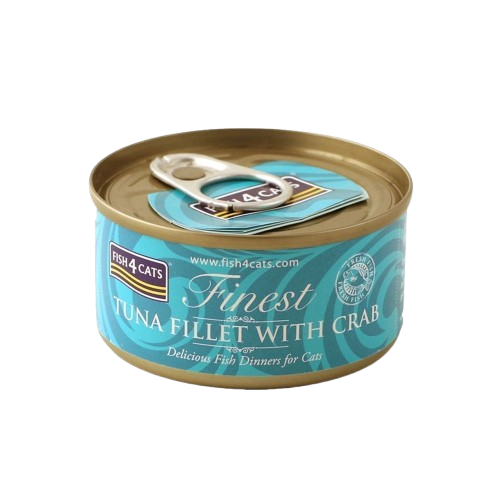 Våtfôr med tunfisk og krabbe