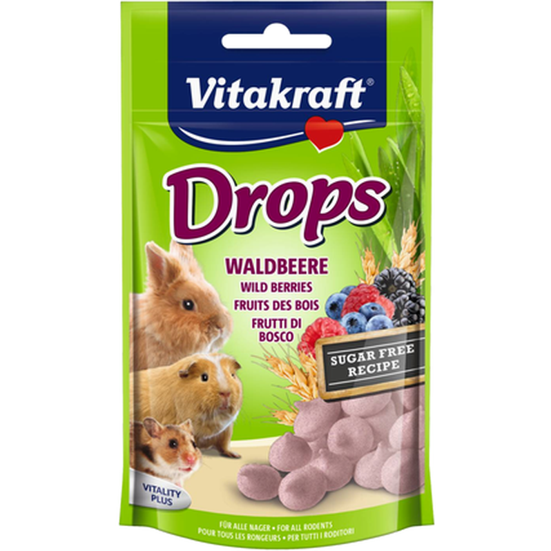 Vitakraft - Drops Gnagerskogens bær 75g - Smådyr - SnacksPetXL