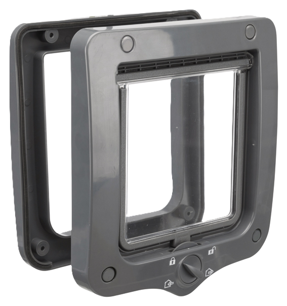 Trixie Katteluke 4-veis, 20 × 22 cm, grå