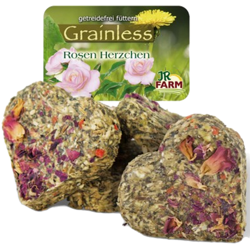 JR FARM - Grainless Little hearts-rose Green 105 g - Smådyr - SnacksPetXL