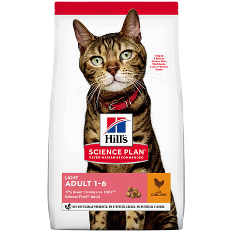 Hills Science Plan Feline Adult Light Chicken - Dry Cat Food 10 kg