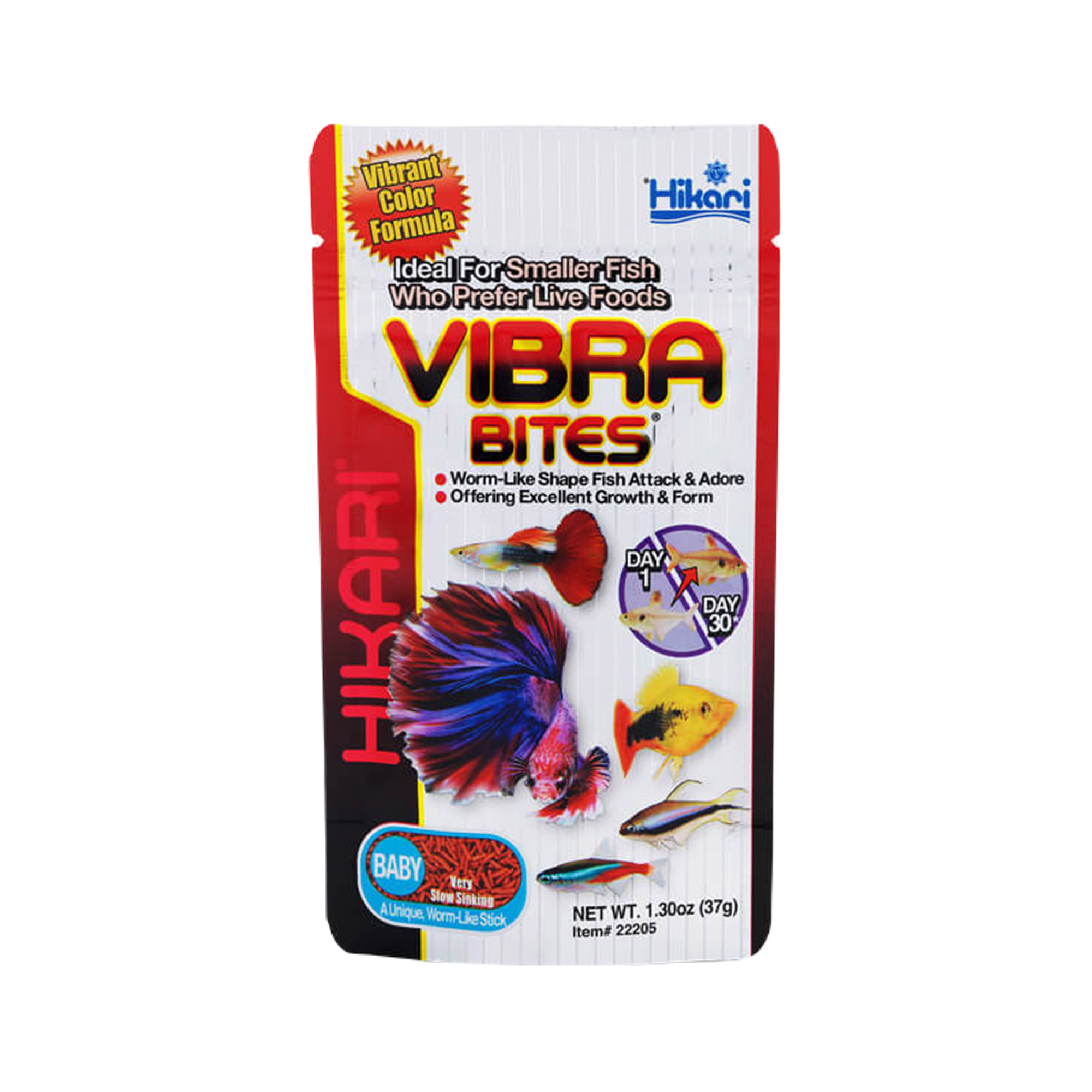 Hikari - Vibra Bites Baby 37 g - Fisk - FôrPetXL