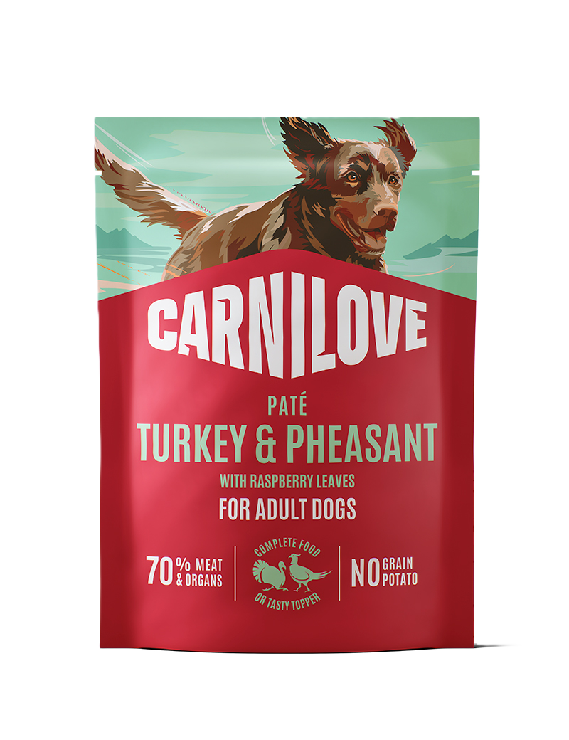 Dog Pouch Paté Turkey & Pheasant with Raspberry Leaves
