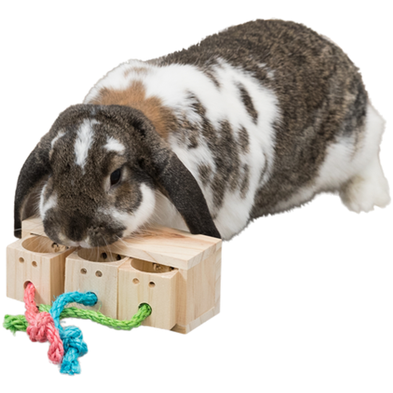 Snackkube i tre, brun 16 cm