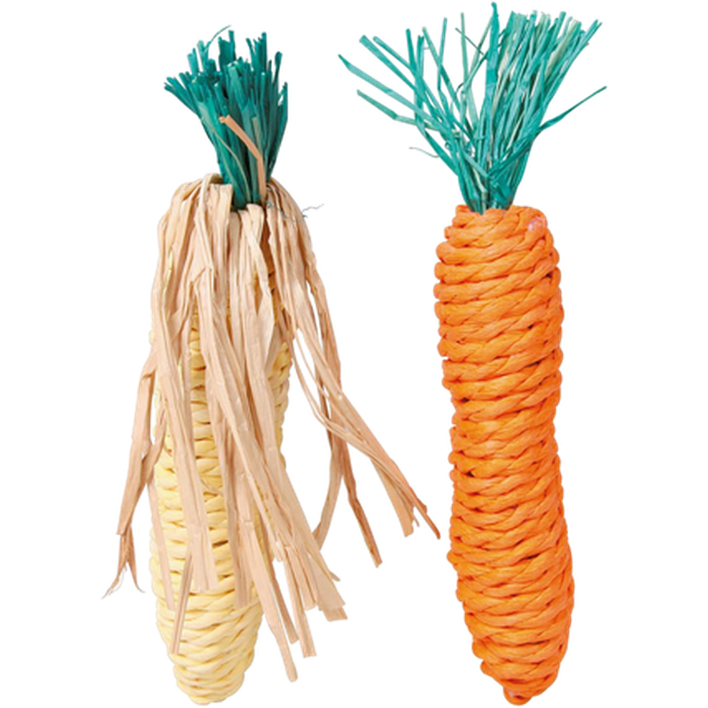 Trixie Sett med Stray Toys mais- og gulrotblanding 15 cm