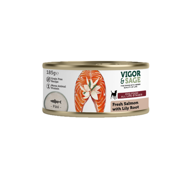 Vigor & Sage Vigor & Sage Lilly Root & Fresh Salmon 180 g