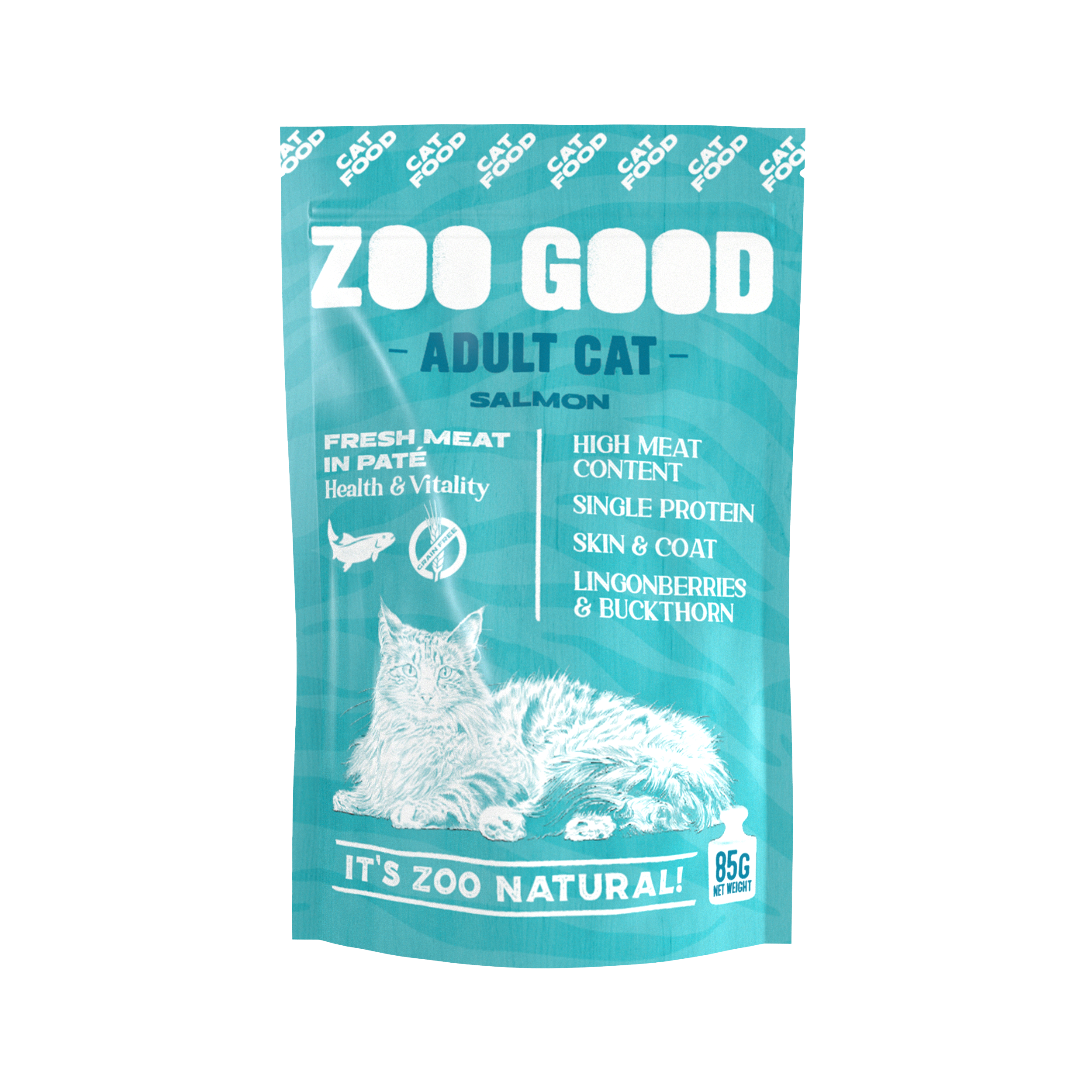 Laks i pose til voksne katter