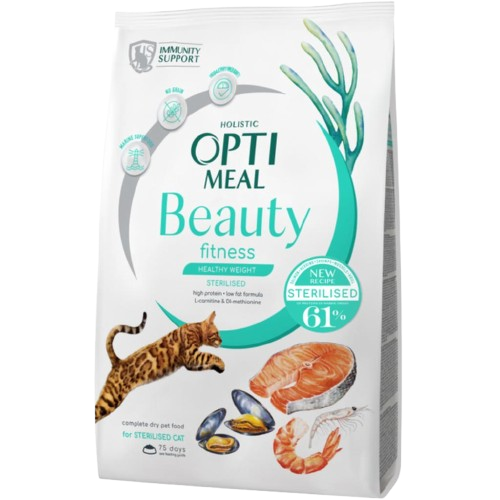 Beauty Fitness Healthy Weight No Grain сomplete dry pet food for sterilised cats