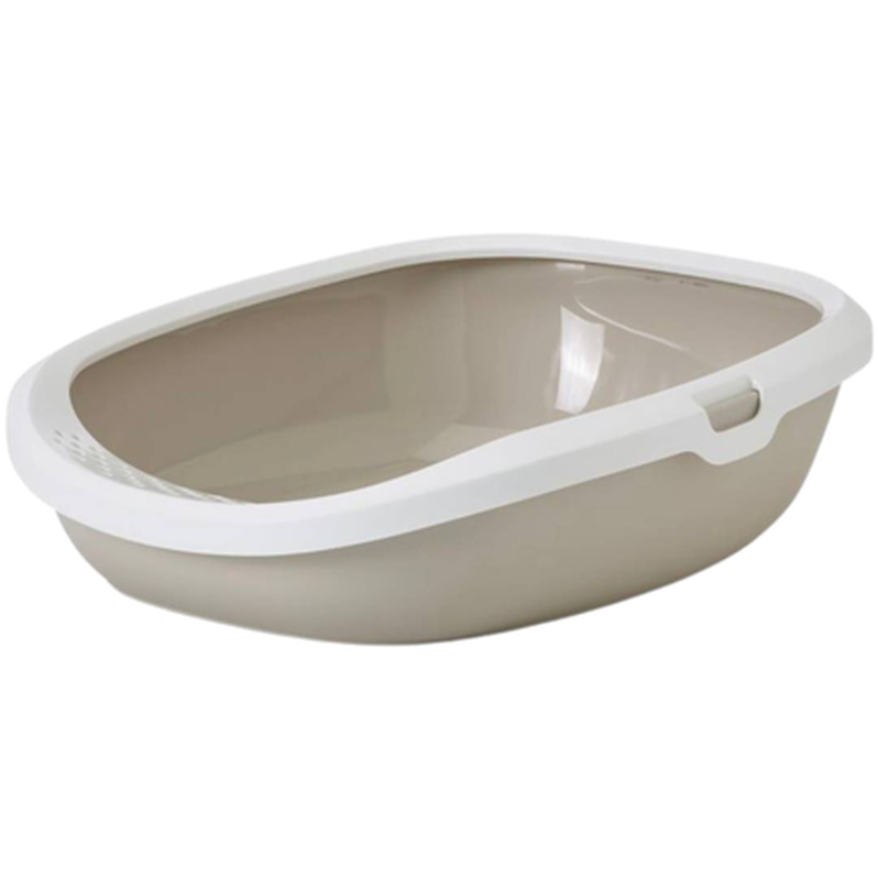 Gizmo stort kattesandbrett mocca/hvit 52x39x15cm