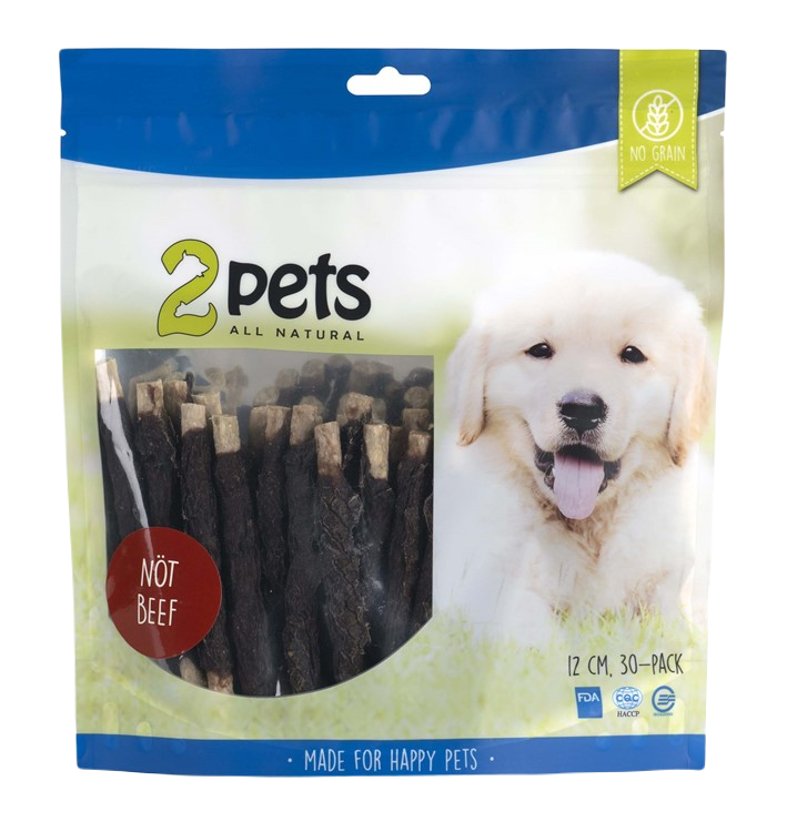 2 pets Tyggepinne kjøttdeig 12 cm 30-pakning 400g