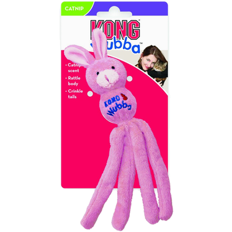 Kong Cat Wubba Bunny, katteleketøy med kattemynte 21 cm